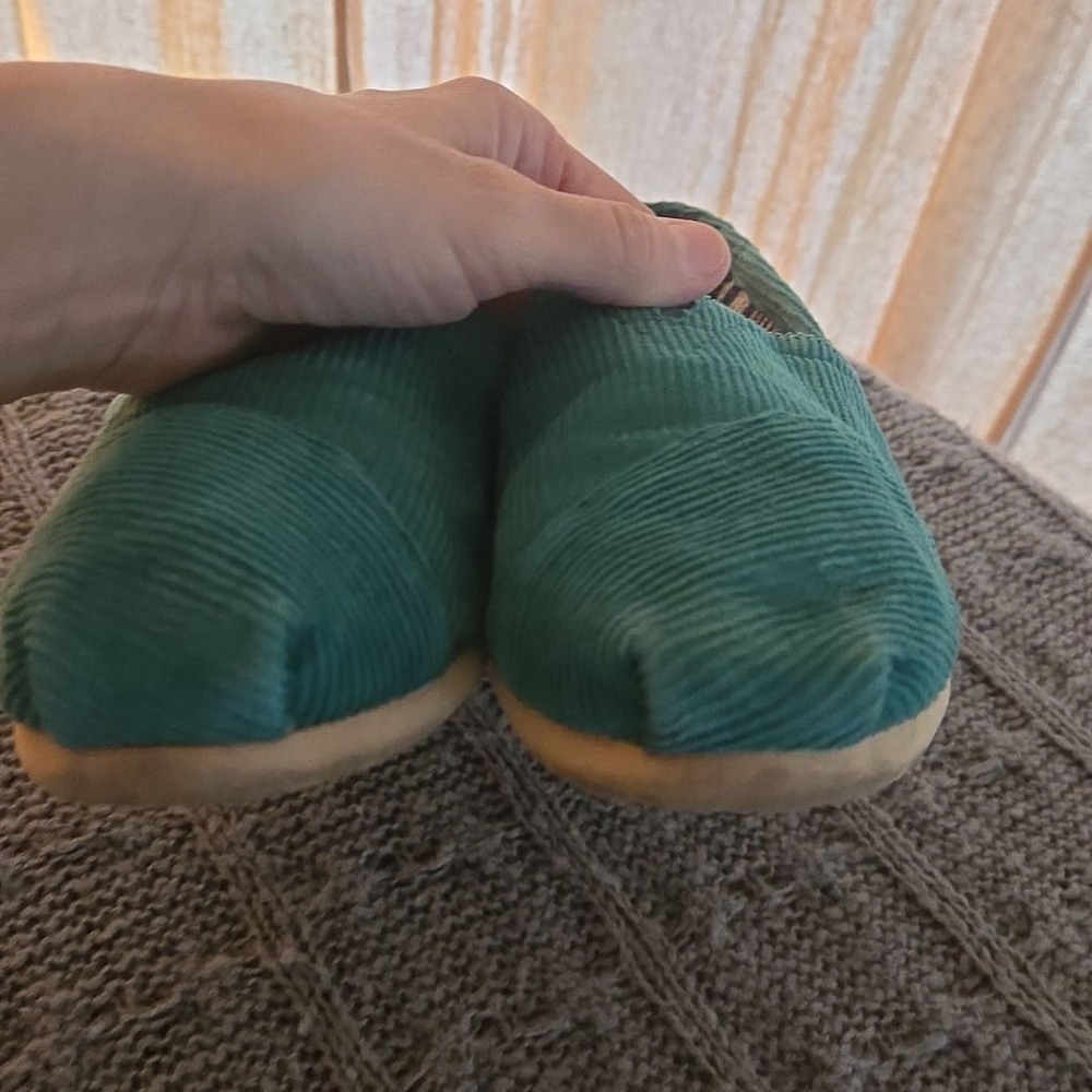 TOMS - Alpargata corduroy shoes - Size 8 - green - Picture 5 of 10